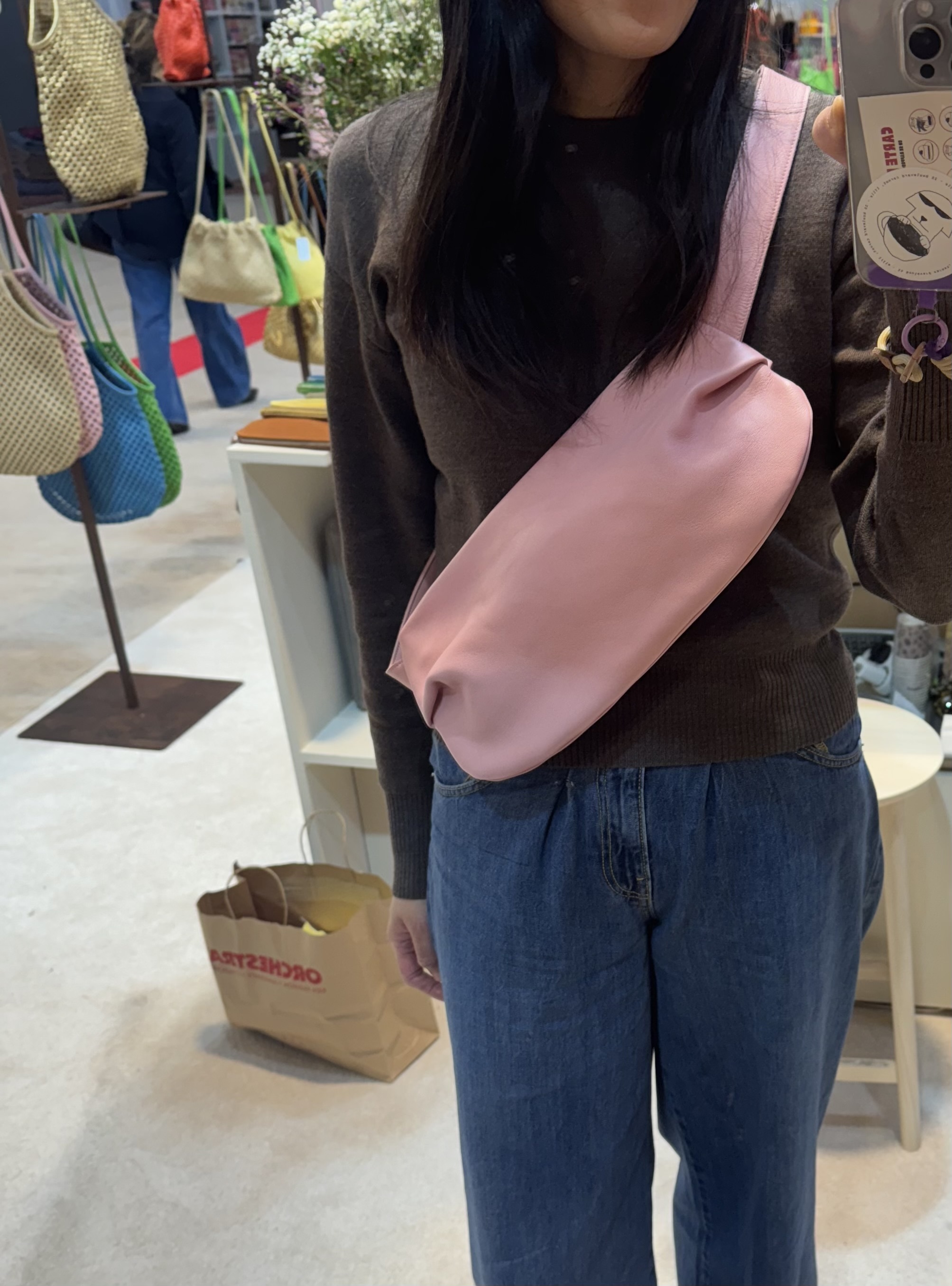 Naterra Leather bag - Banana