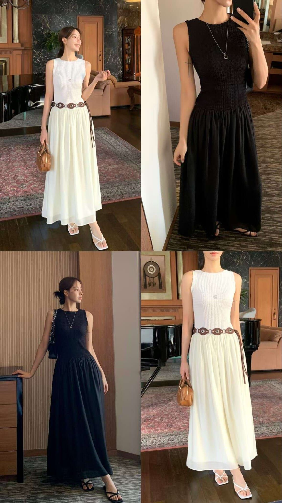 OB6143 拼接連身裙