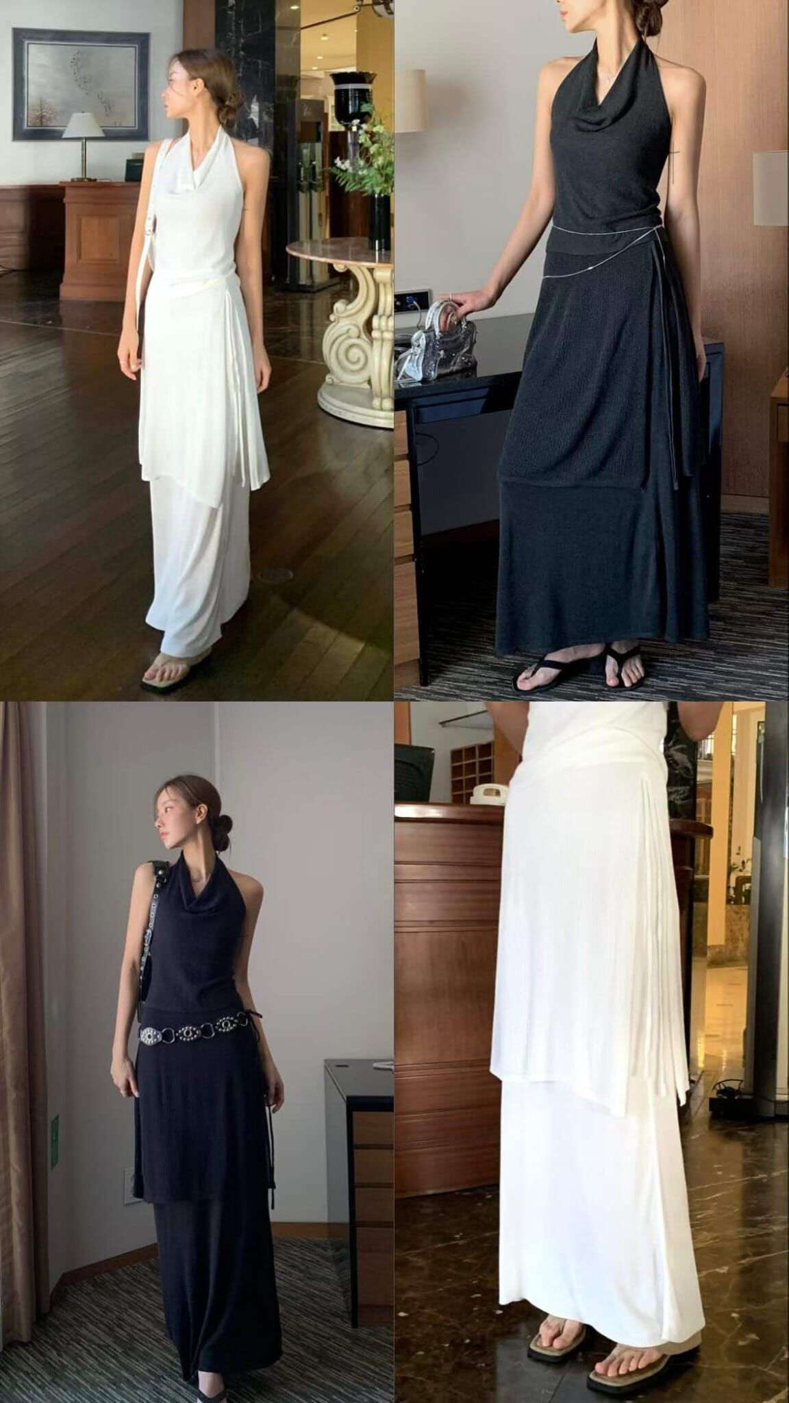 OB6146 層次質感長裙