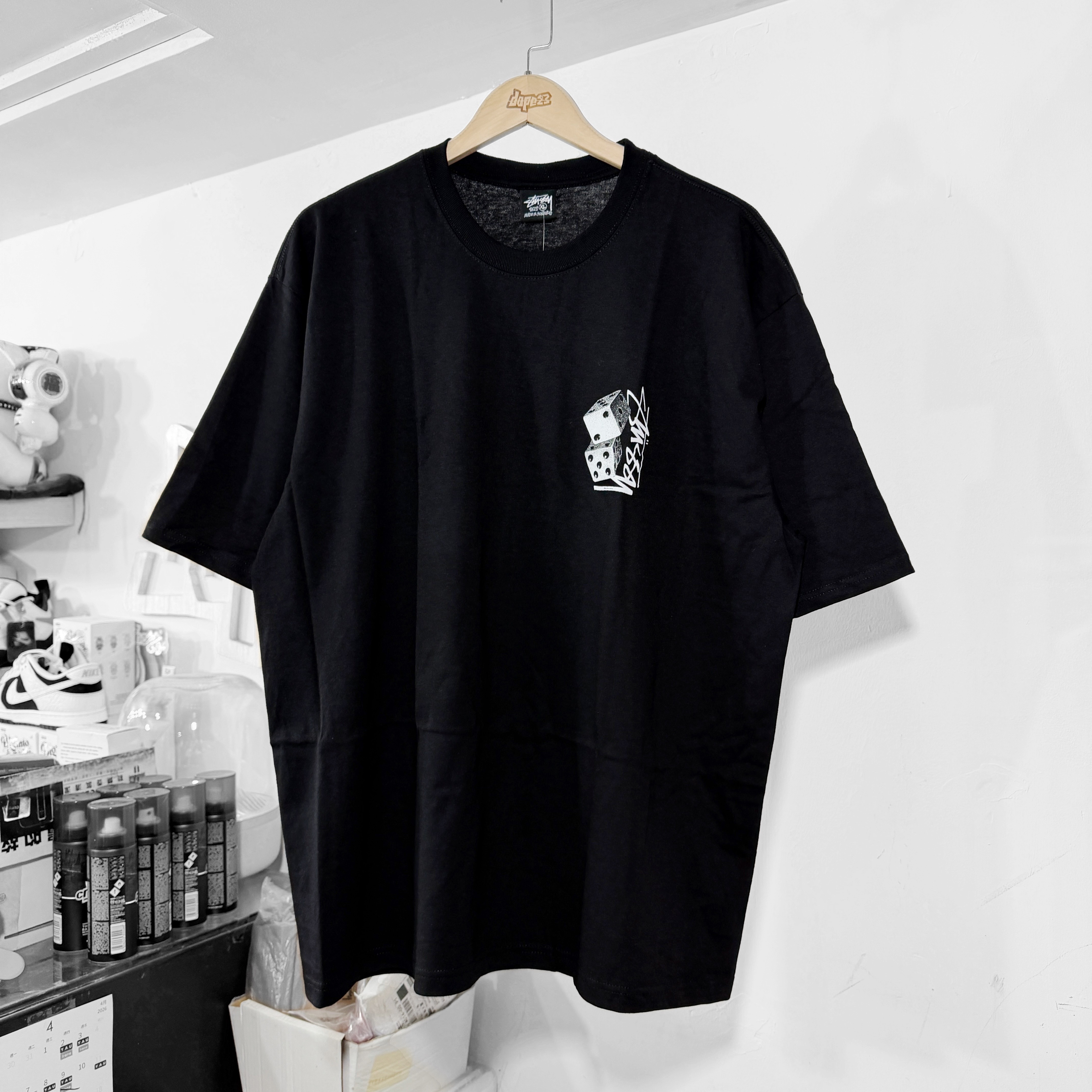 STUSSY TALL DICE TEE BLACK 骰子黑色