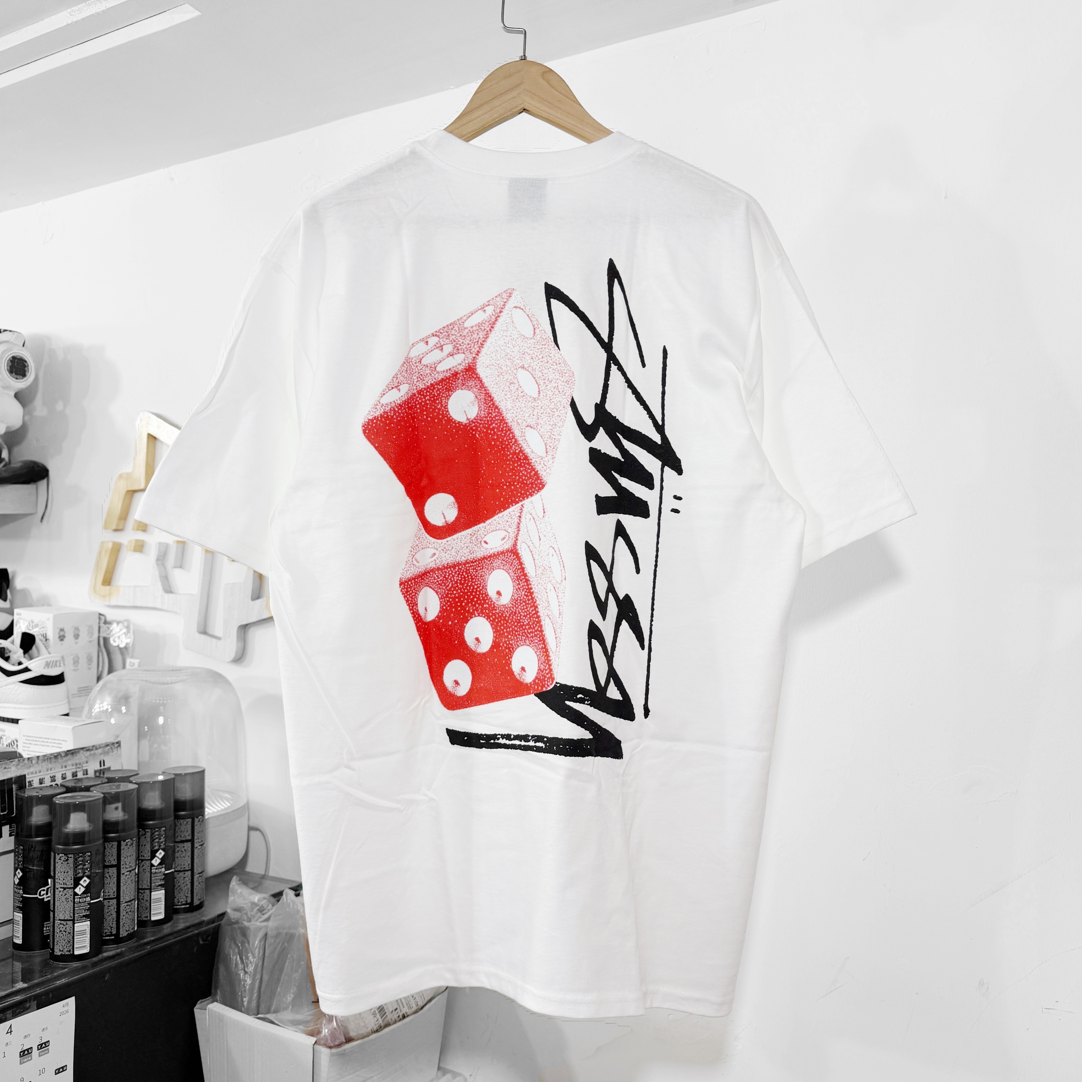 STUSSY TALL DICE TEE WHITE 骰子白色