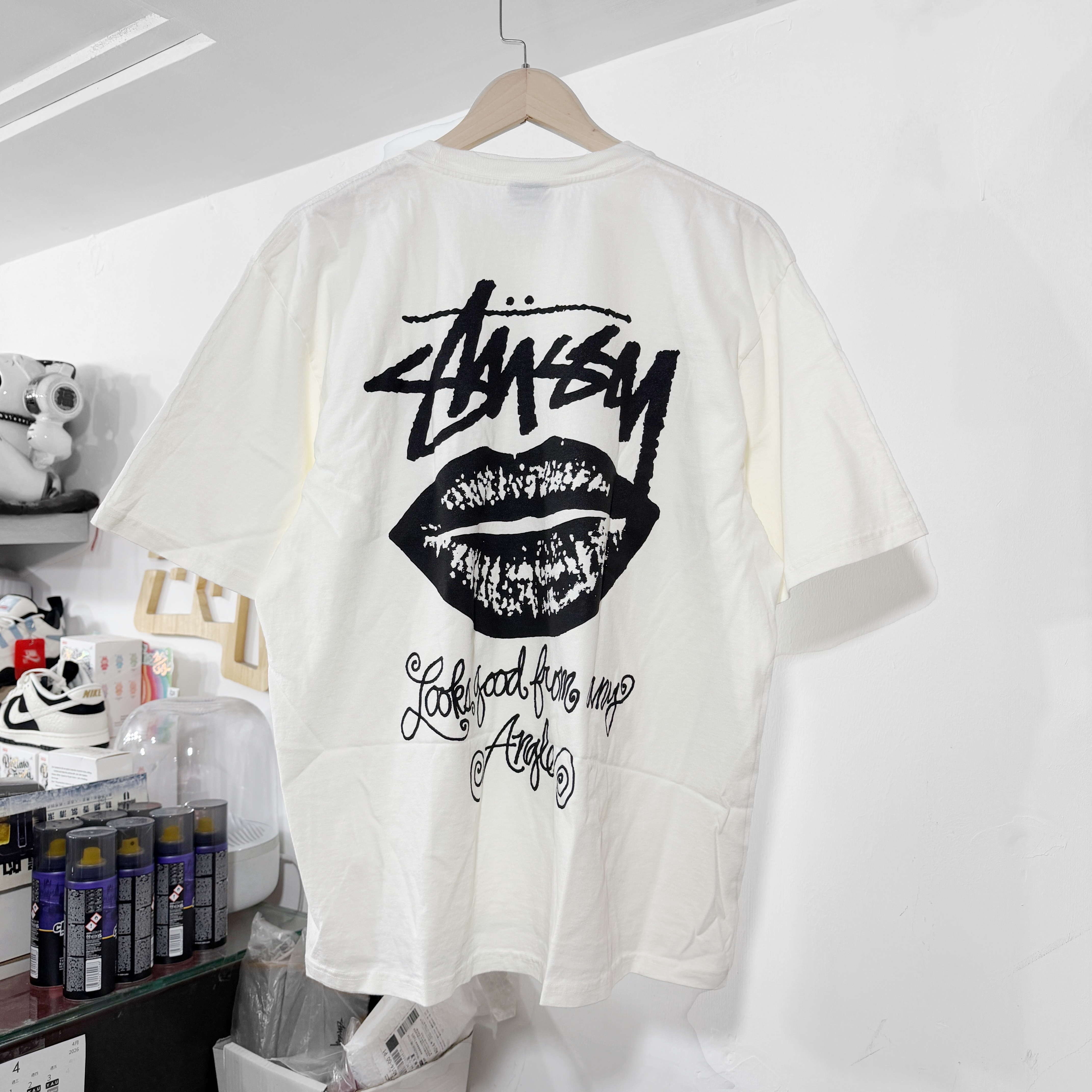 STUSSY ANY ANGLE TEE PIGMENT DYED Natural 米白色