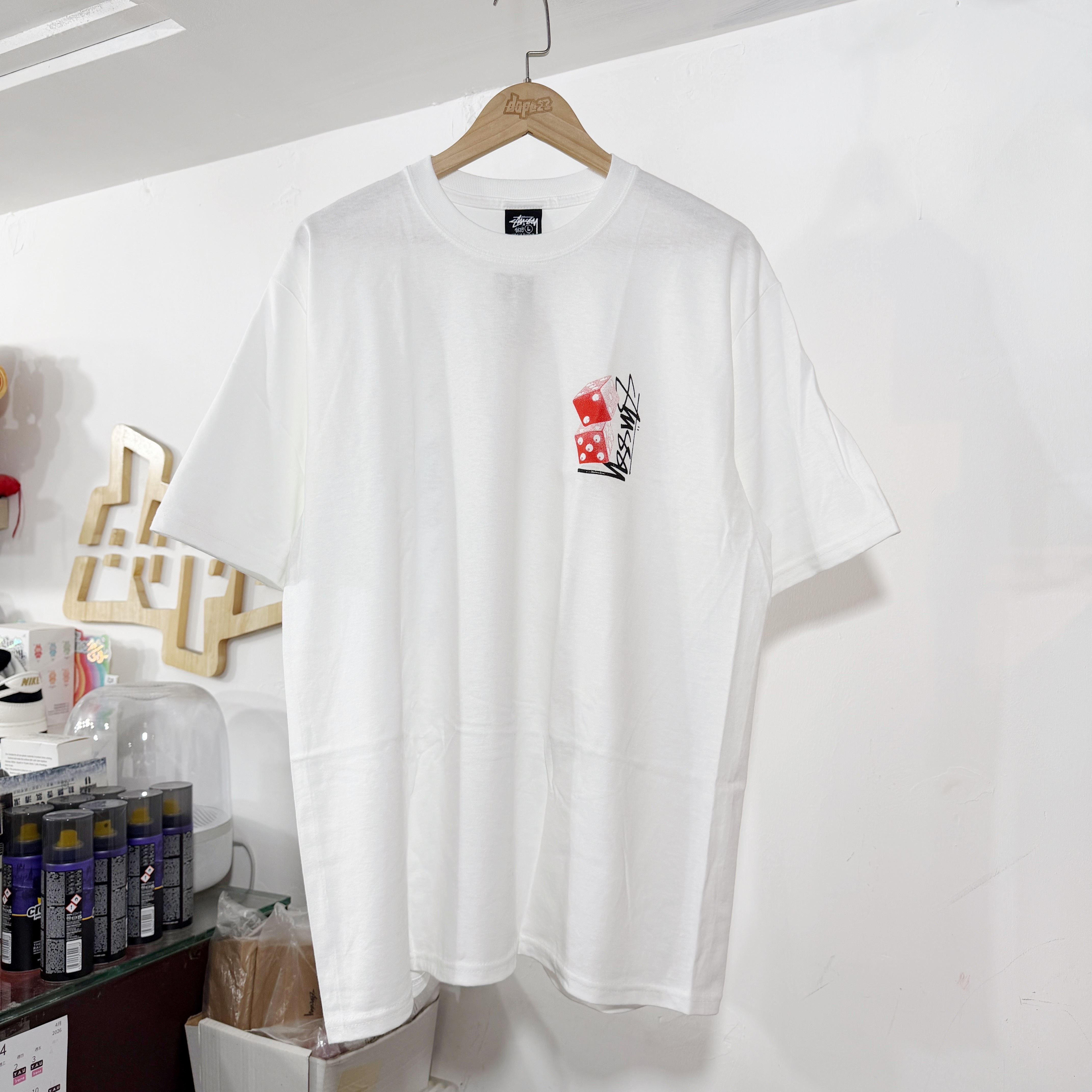 STUSSY TALL DICE TEE WHITE 骰子白色