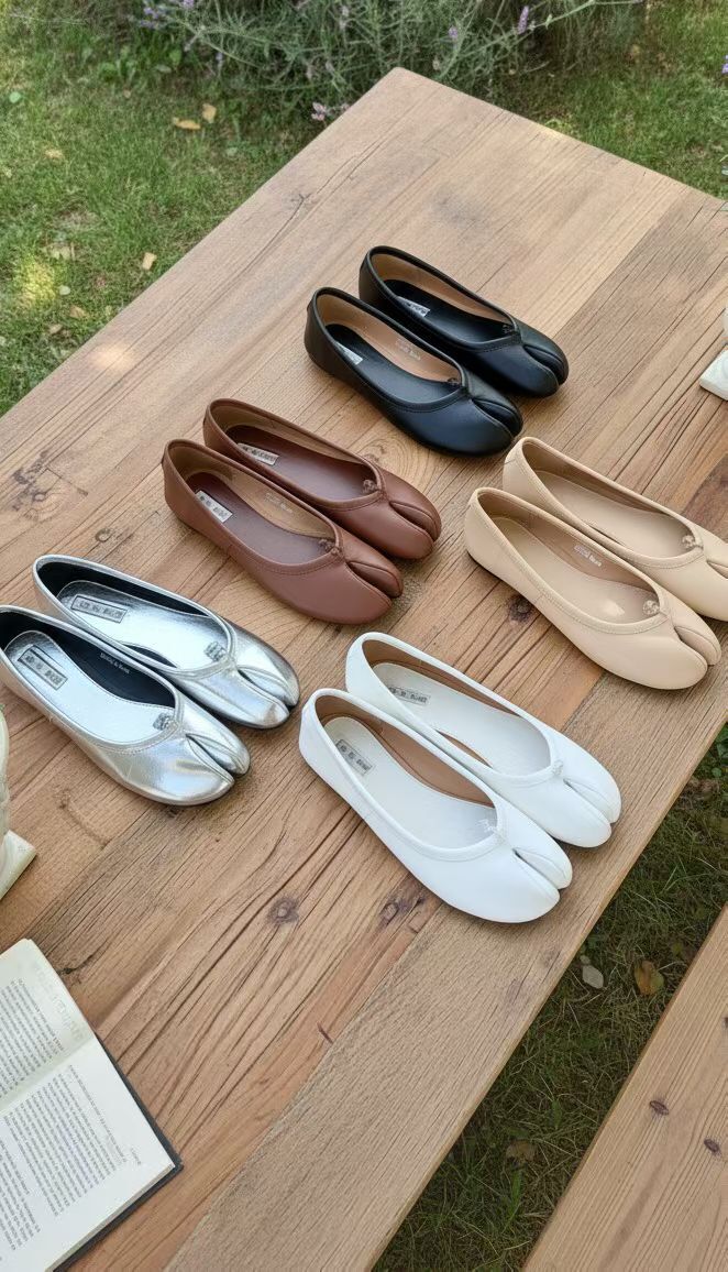 SH6103 分指平底PU皮鞋 *足碼*