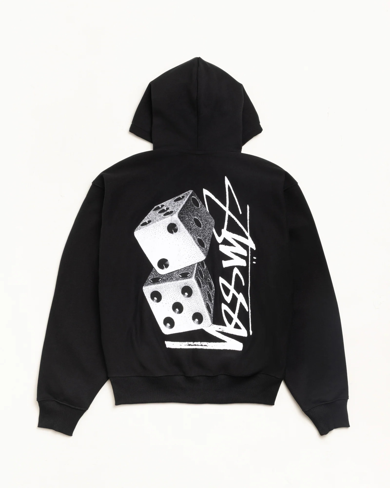 STUSSY TALL DICE ZIP HOODIE BLACK 拉鏈外套
