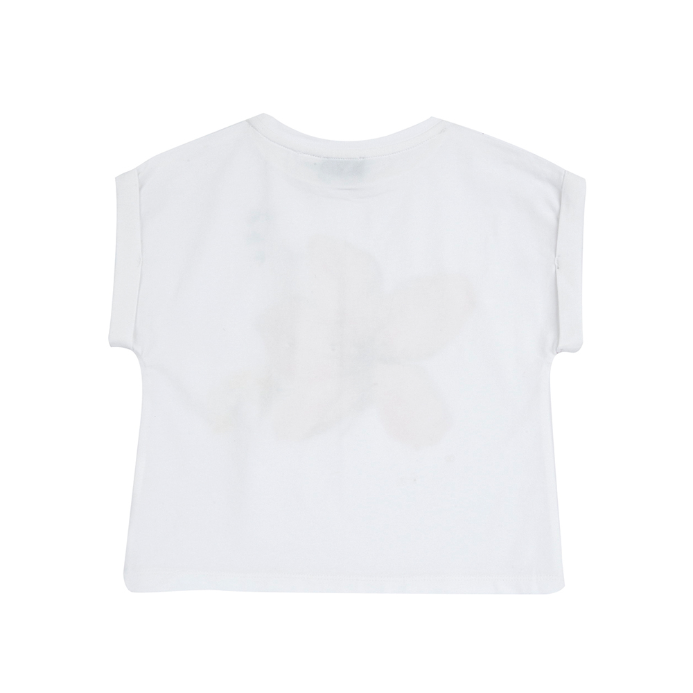 浪漫花都-印花朵短袖上衣