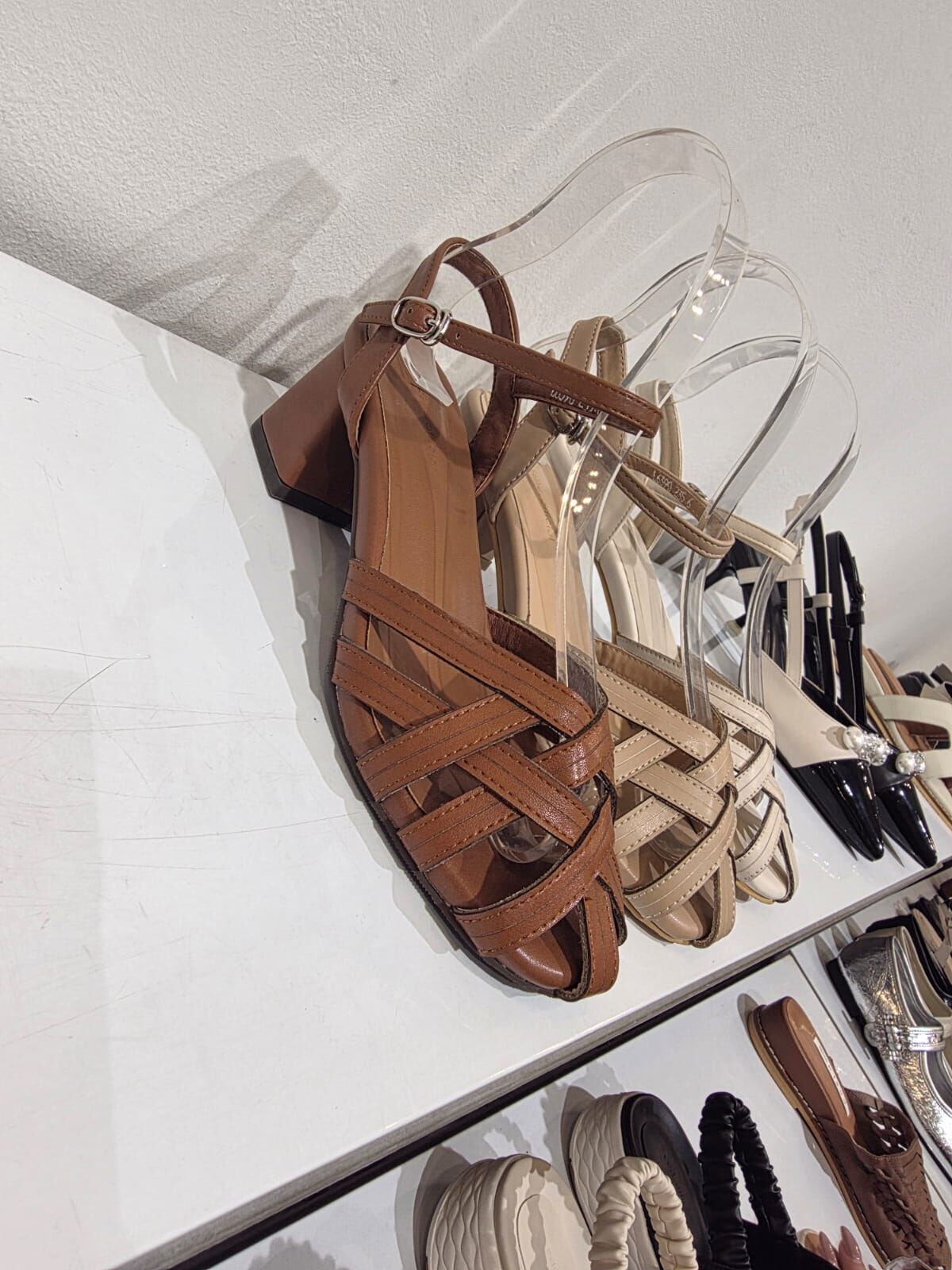 SH6109 真皮編織高跟涼鞋 *買大一碼*