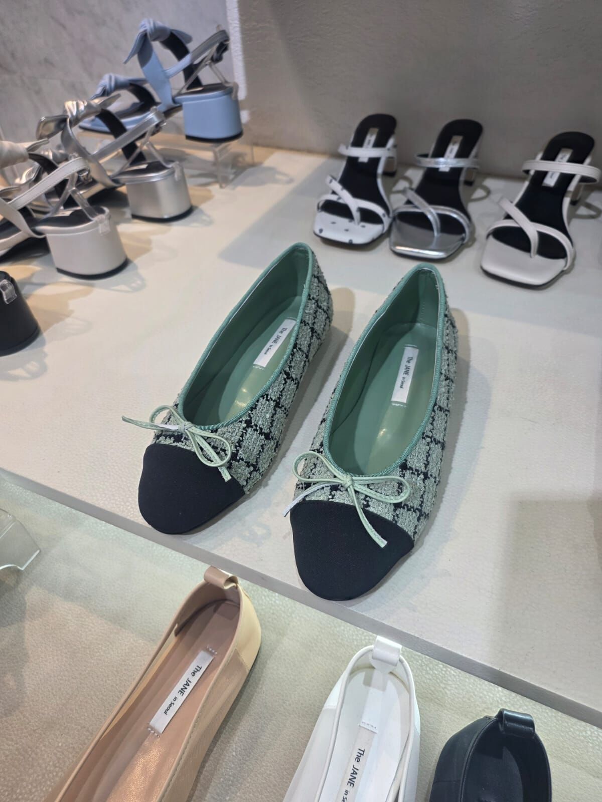 SH6124 格仔Tweed小香芭蕾鞋 *足碼*