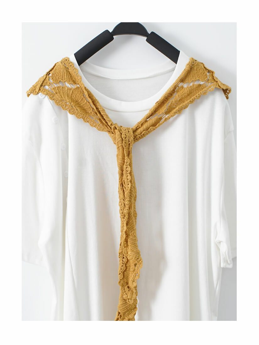 森林勾花蕾絲領片(4色)