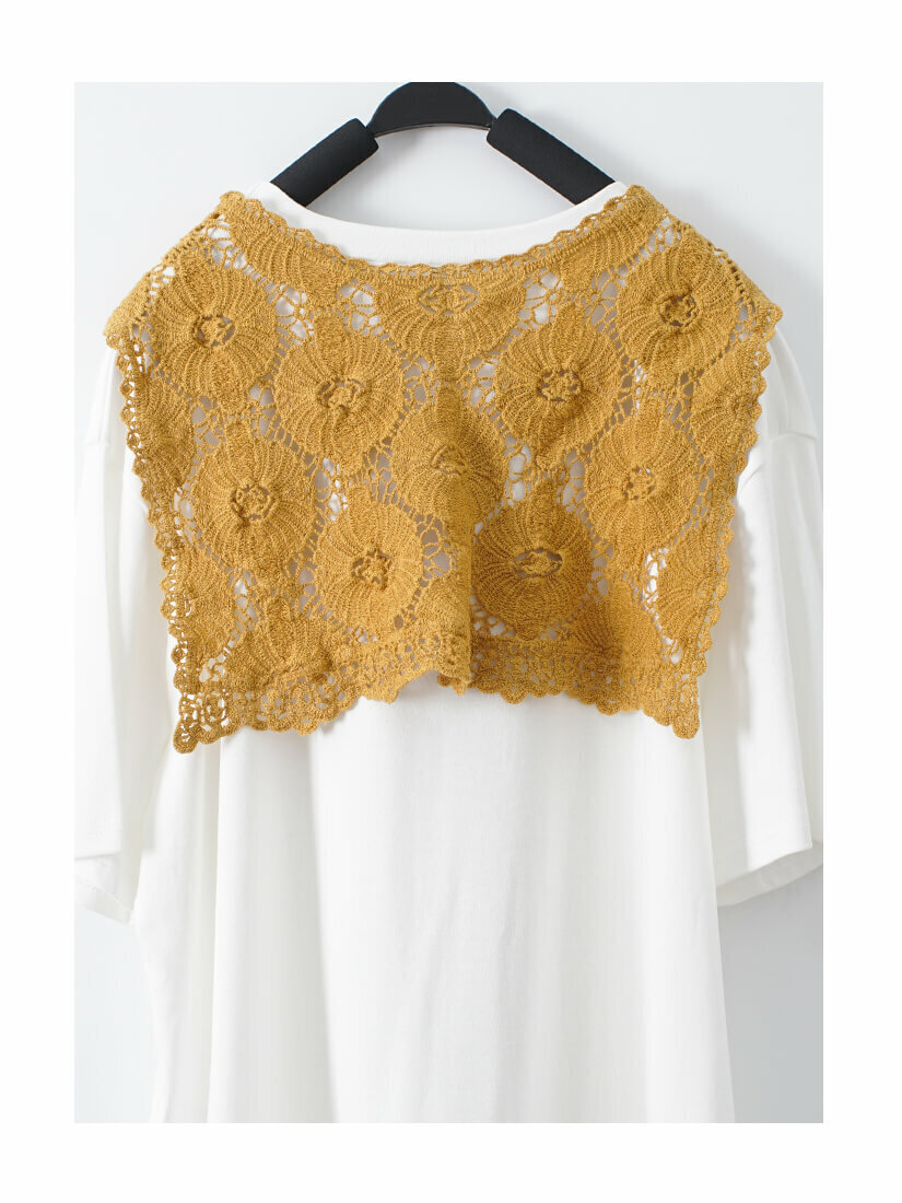 森林勾花蕾絲領片(4色)