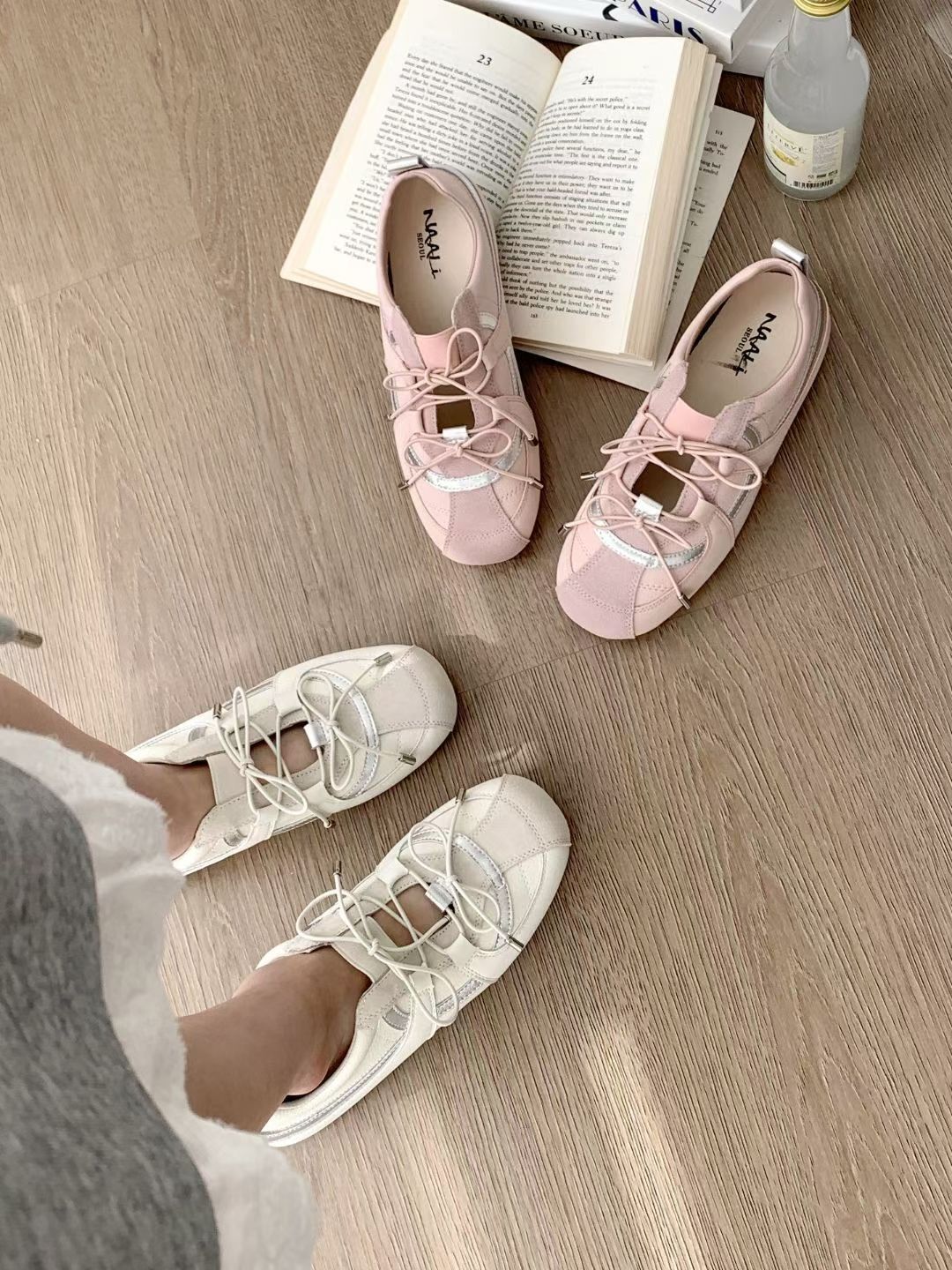 SH6129 彈性繩芭蕾運動鞋 *足碼*