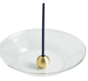 AB260425-C43-Brass Glass Plate Holder – Ball-黃銅玻璃香座（球型）-