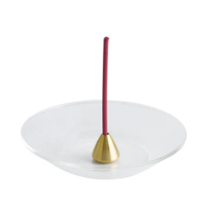 AB260425-C44-Brass Glass Plate Holder – Triangle-黃銅玻璃香座（三角）-