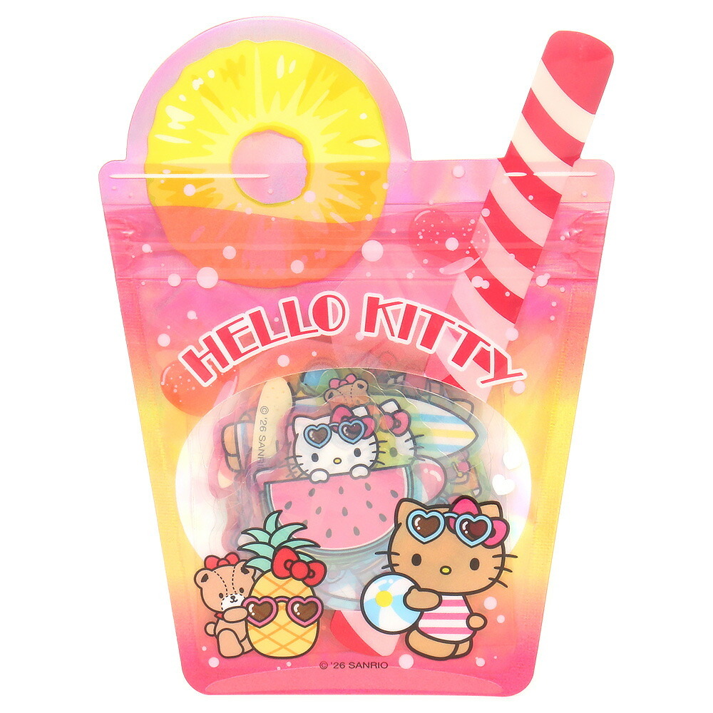 日本 Sanrio 夏日涼飲款閃閃貼紙套裝