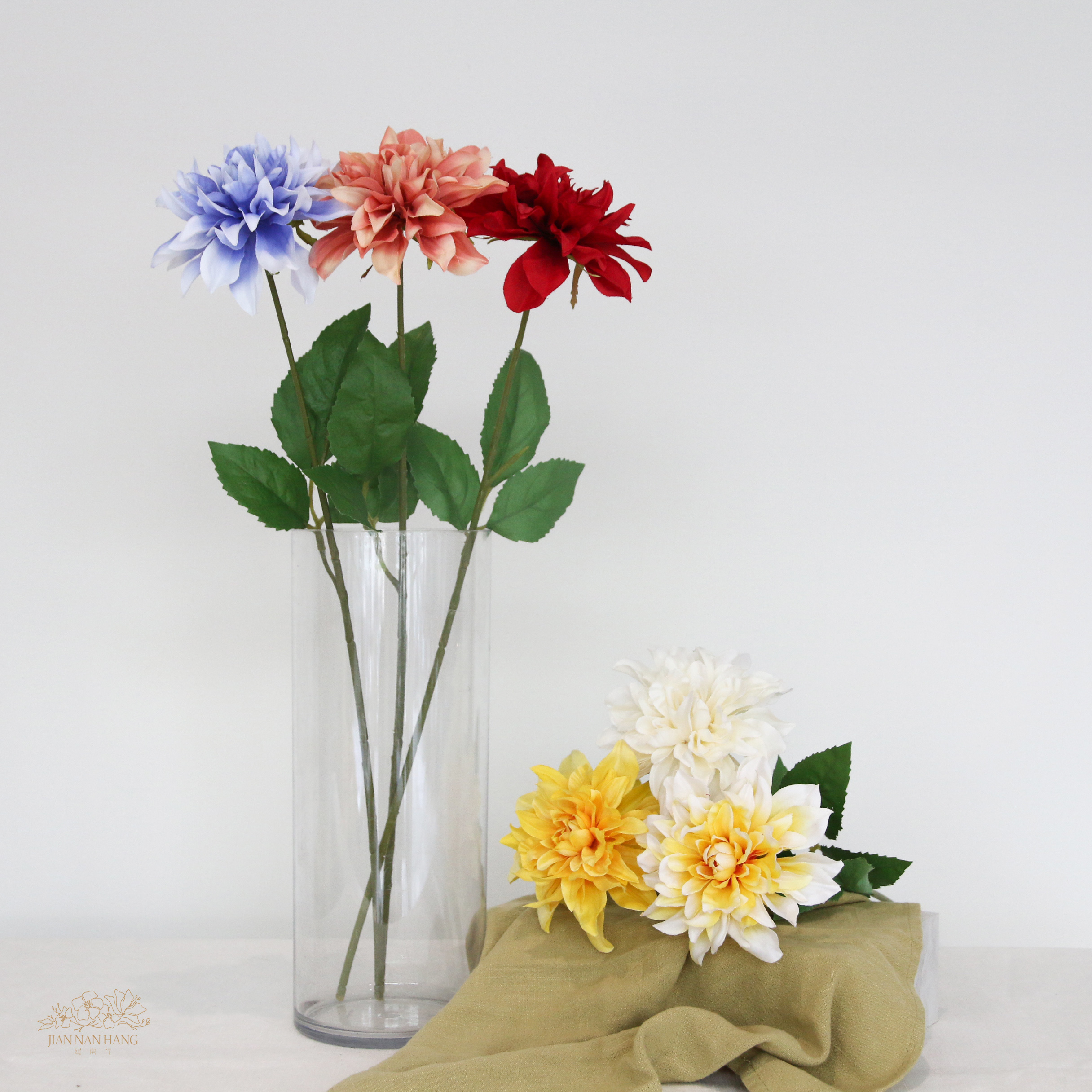 人造花 石榴石大麗花  7色