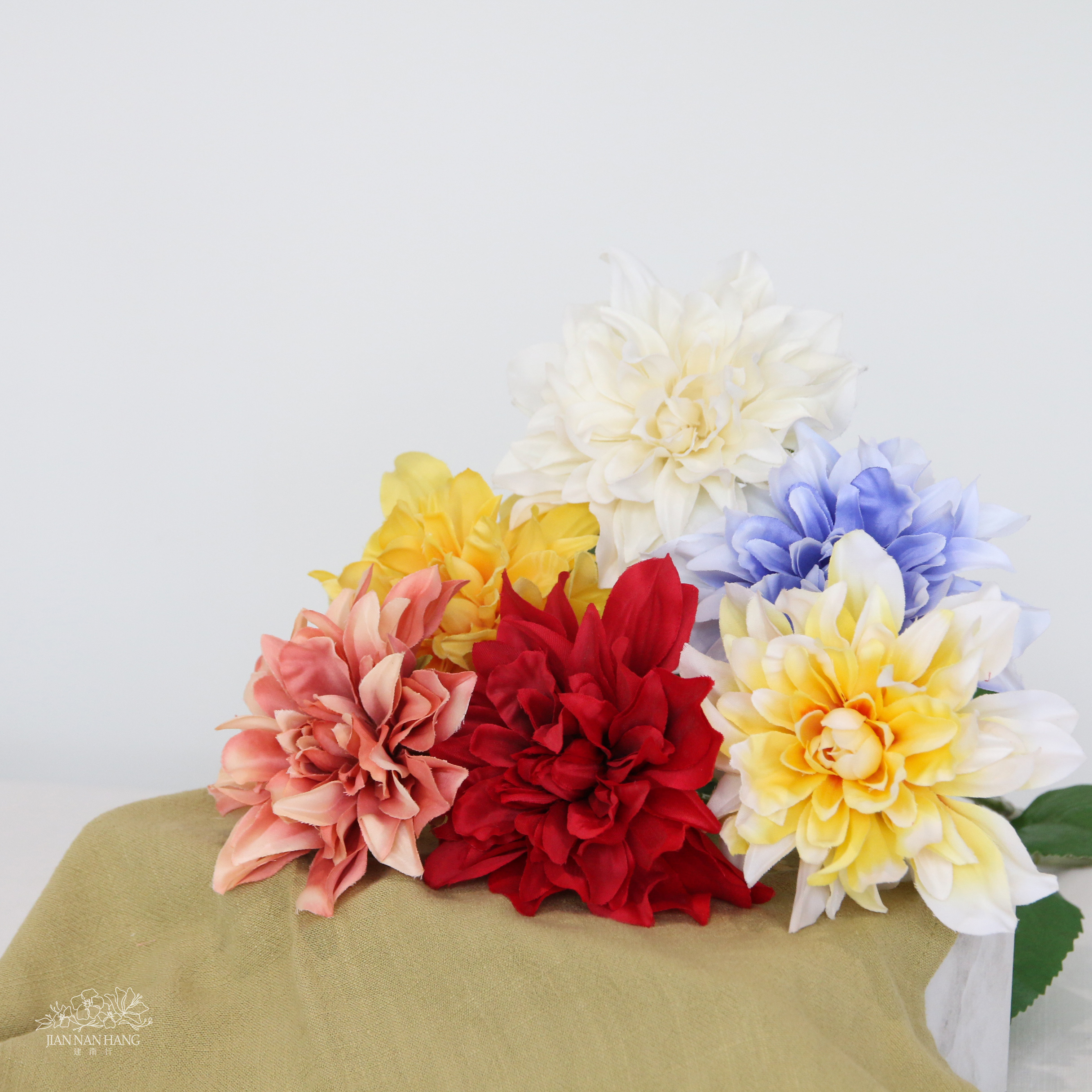 人造花 石榴石大麗花  7色