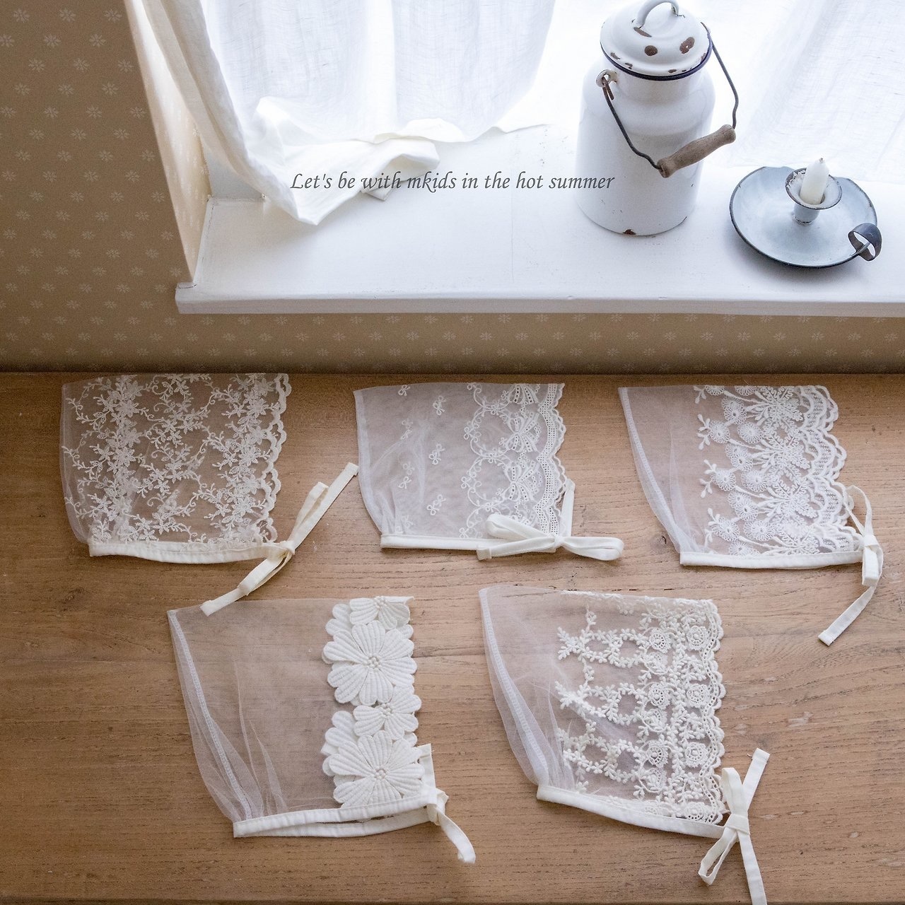 Mkids Chocolate Lace Bonnet