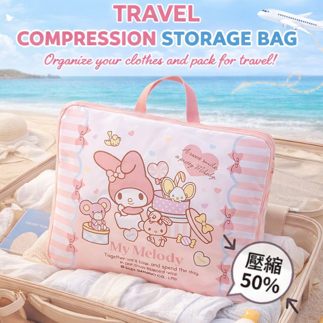 My Melody Sanrio Travel Compression Storage Bag