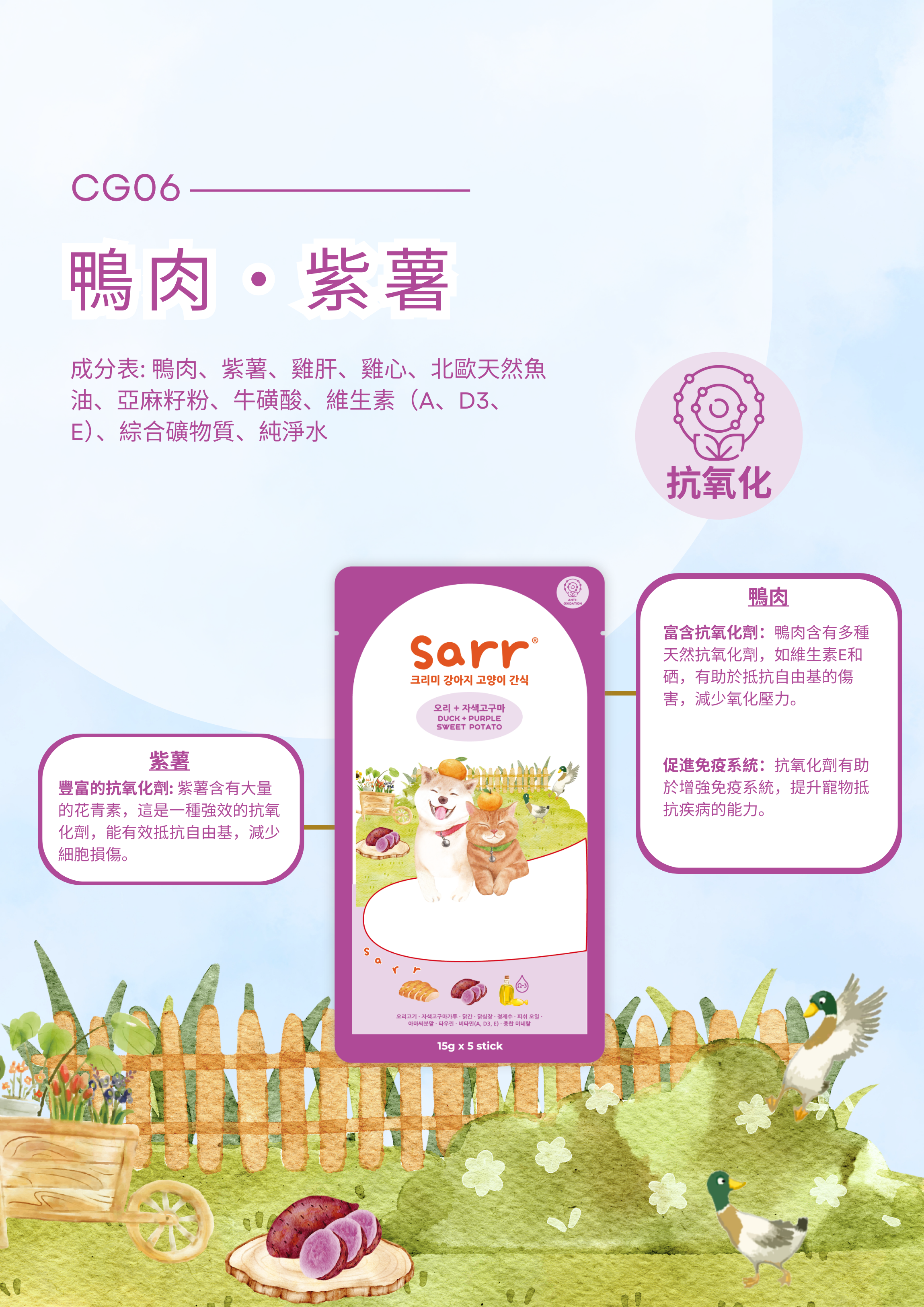 Sarr 北歐天然魚油鮮肉泥 (15g X 5條裝)