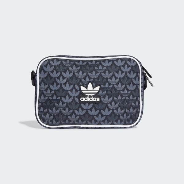 Adidas 愛迪達 Mono Airliner IU0013 側背包 肩背 斜背 黑灰交織 滿版三葉草