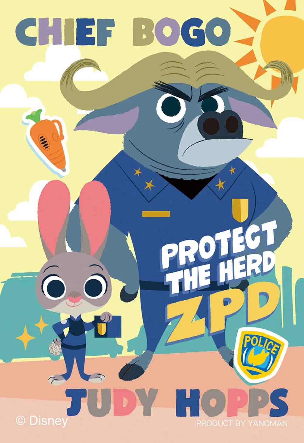 柯潘朱迪與博哥酋長 (迷你尺寸) (卡片款)