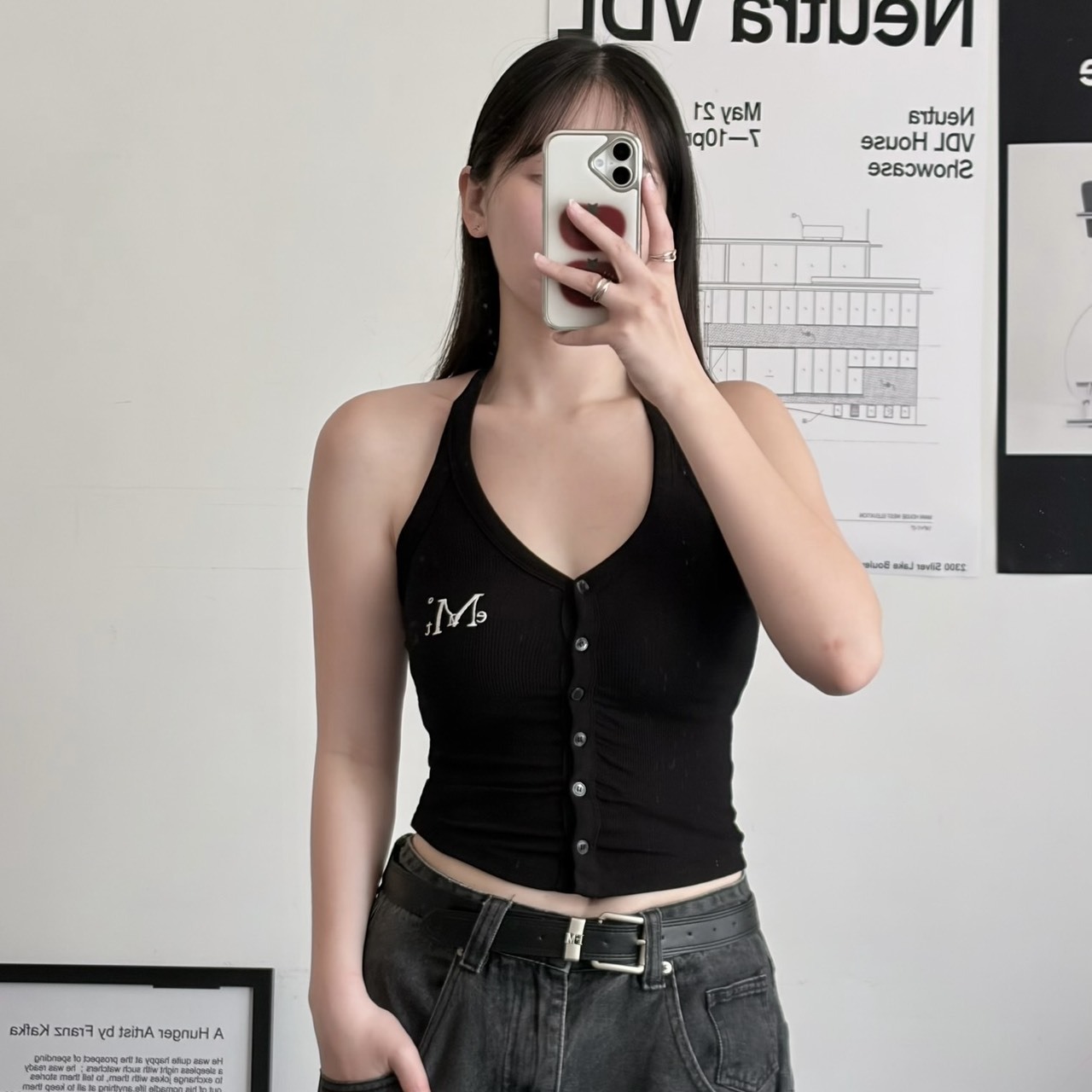 （現貨）韓牌 MUCENT MERA HALTER NECK 露肩背心 P0000BAB