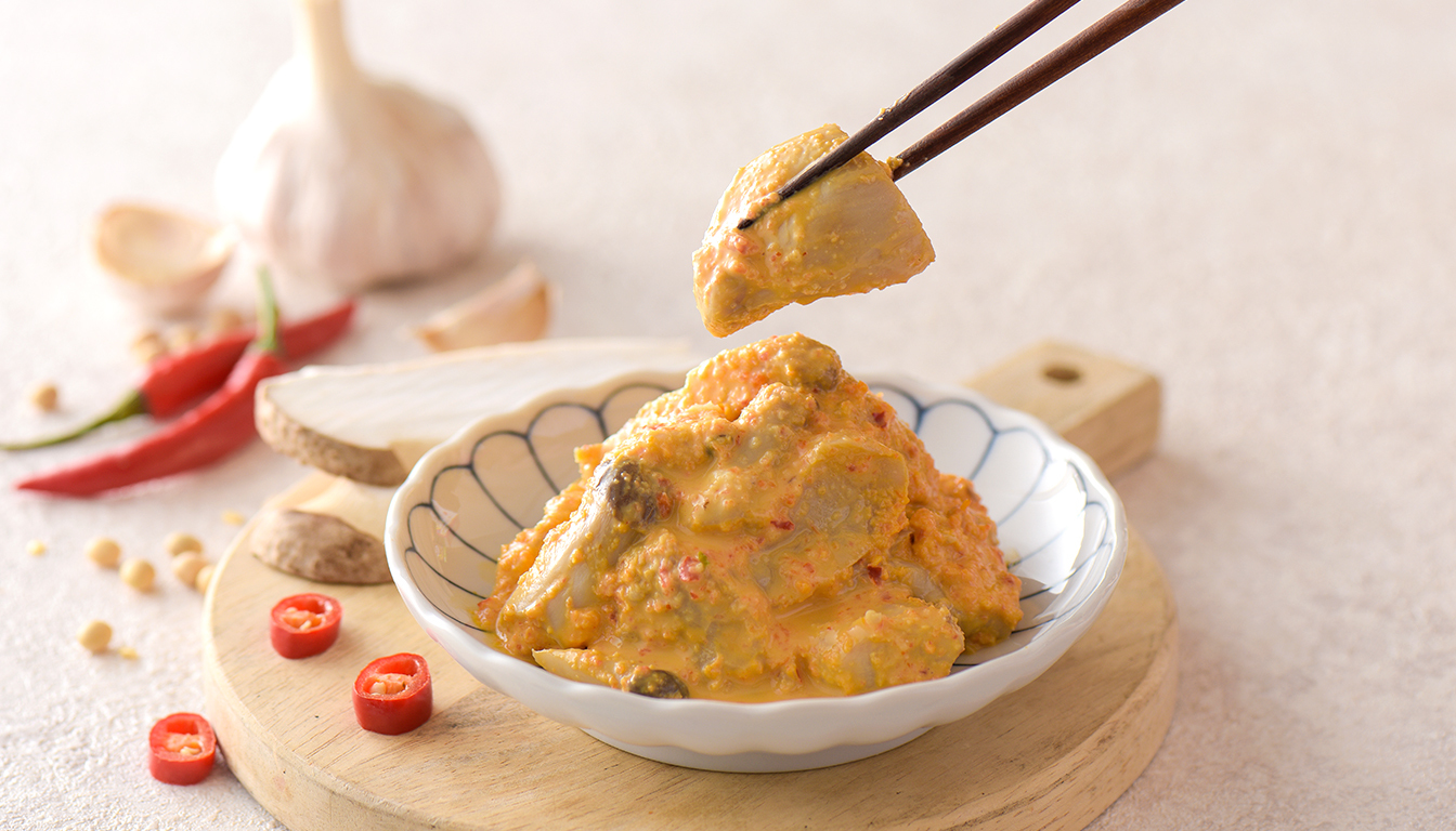 協發行泡菜黃金杏鮑菇美味特寫