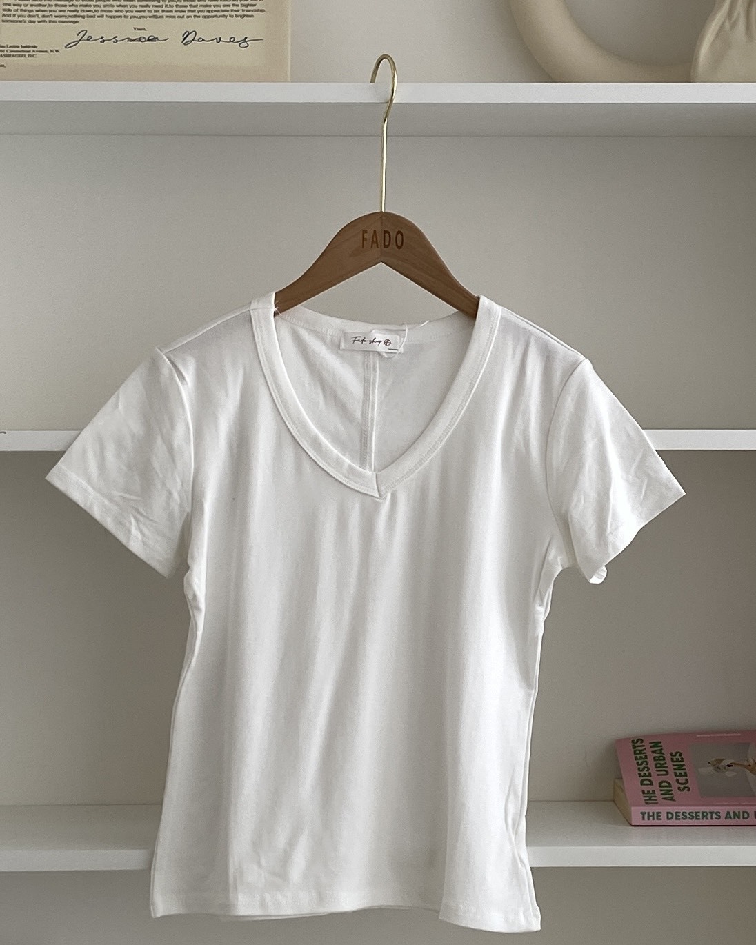 法朵Fado shop｜V領簡約棉短T 021B094 五色