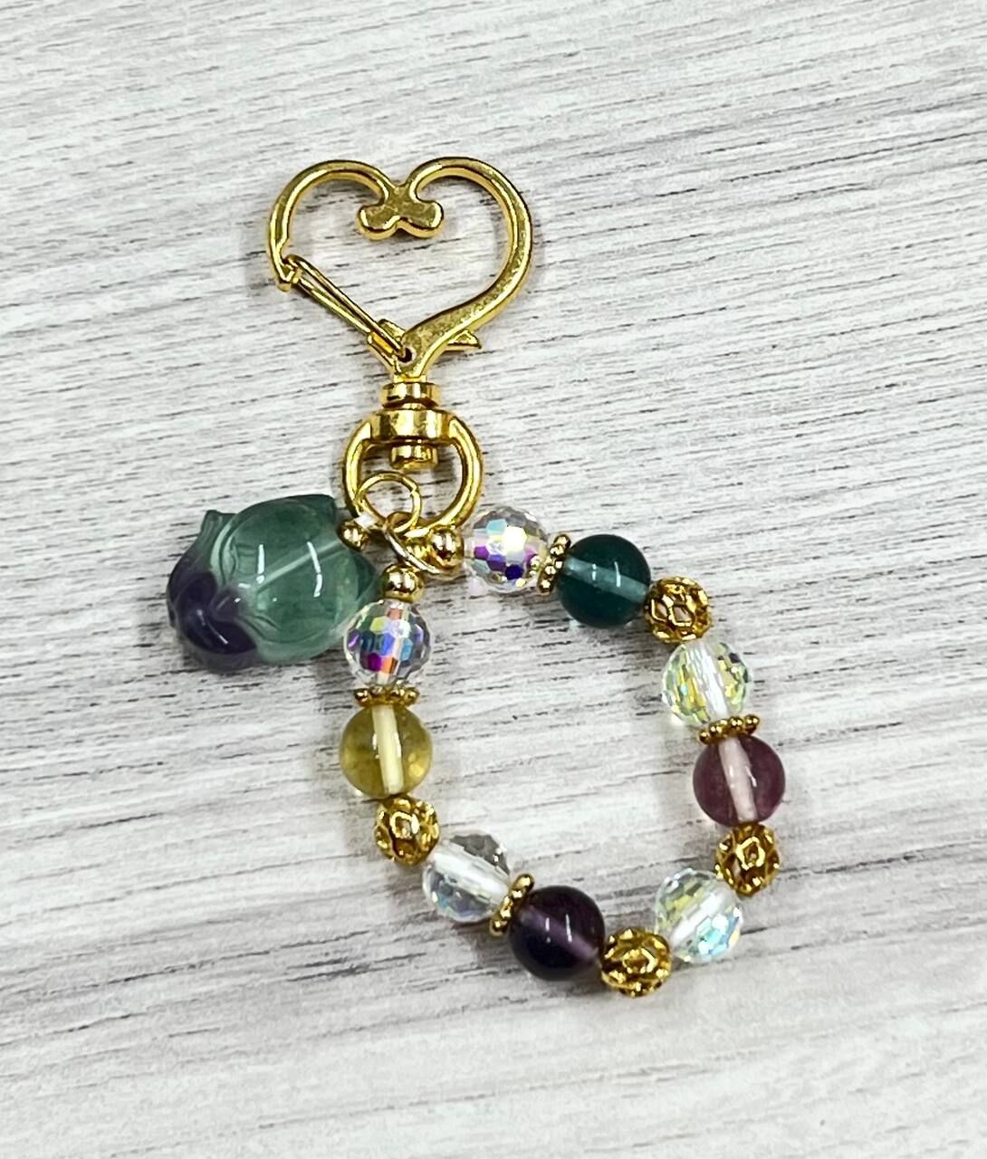 [S] GEMZ & CO ZBB FLUORITE PLAIN NTF BAG CHARM, C70 (C70)