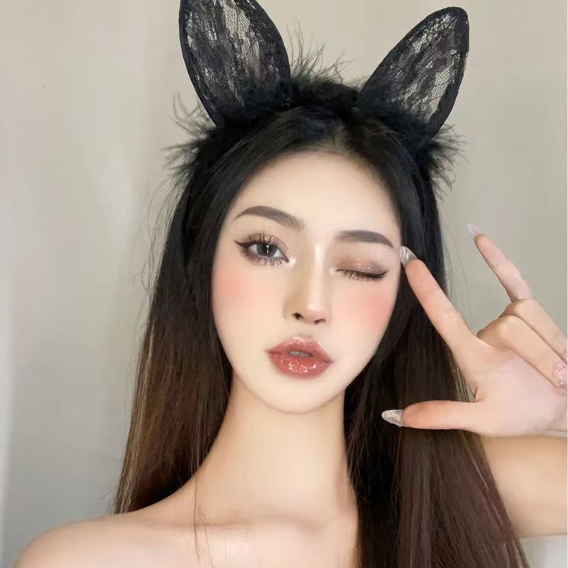 【夜店女王】蕾絲貓耳髮箍