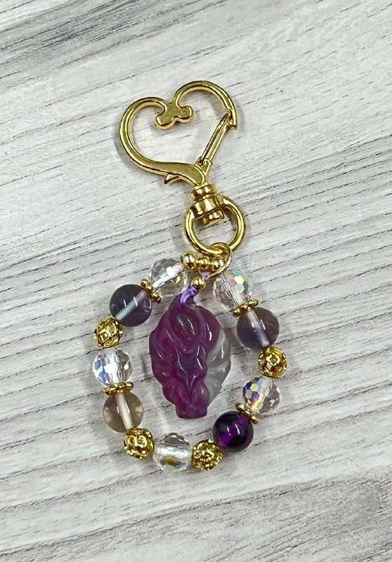 [S] GEMZ & CO ZBB FLUORITE NTF BAG CHARM, C71 (C71)