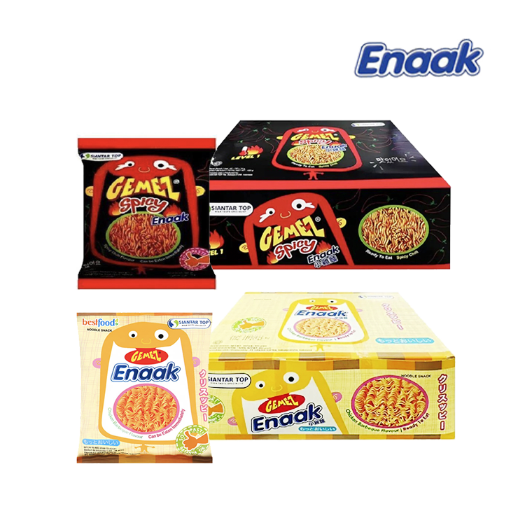 【Enaak】韓國Enaak香脆雞汁點心麵480g/420g(30入)-原味/香辣 韓國 異國 點心麵 怪獸麵 雞汁 點心 零食 原味 香辣 隨手包