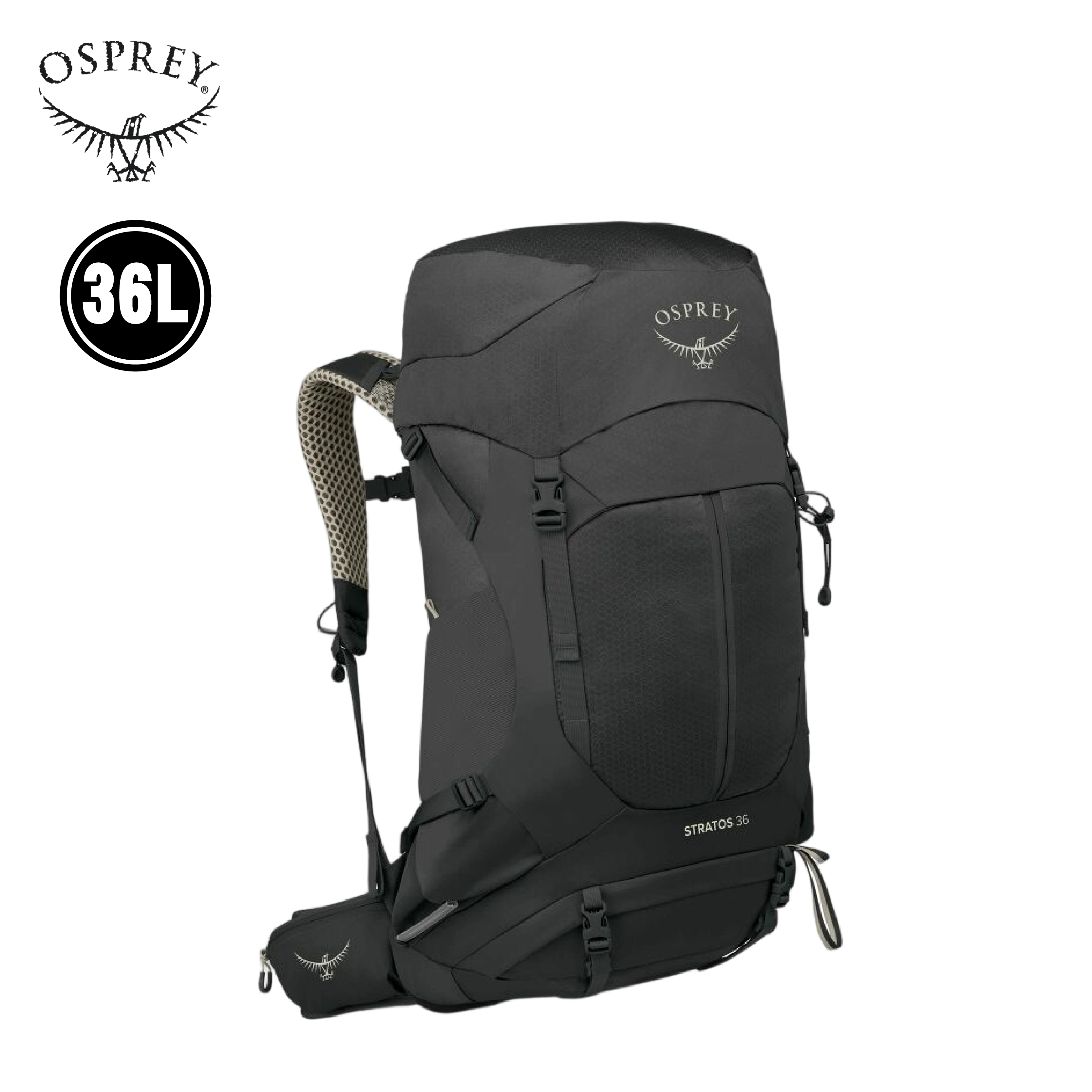 Osprey 美國 Stratos 36L 健行背包 (渡鴉黑) 72OS007535