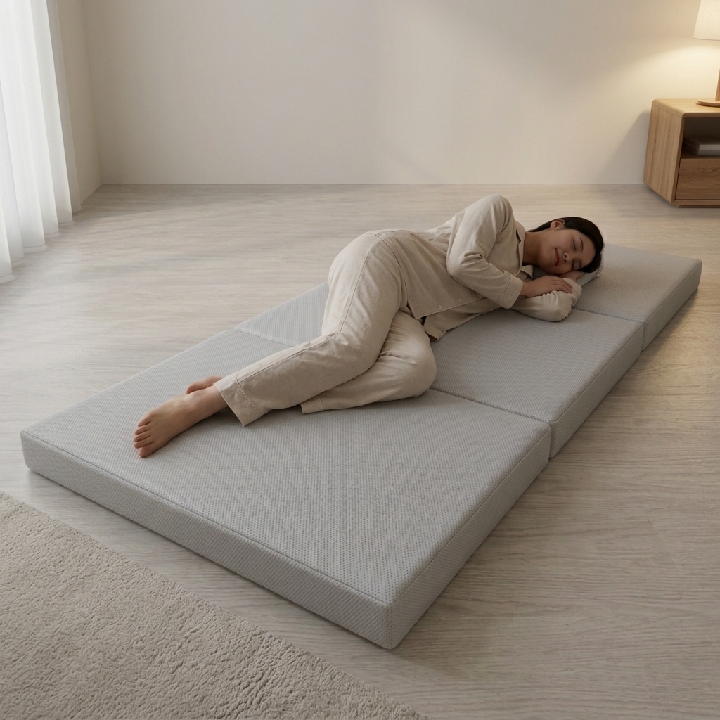 折疊床真人實躺使用情境圖