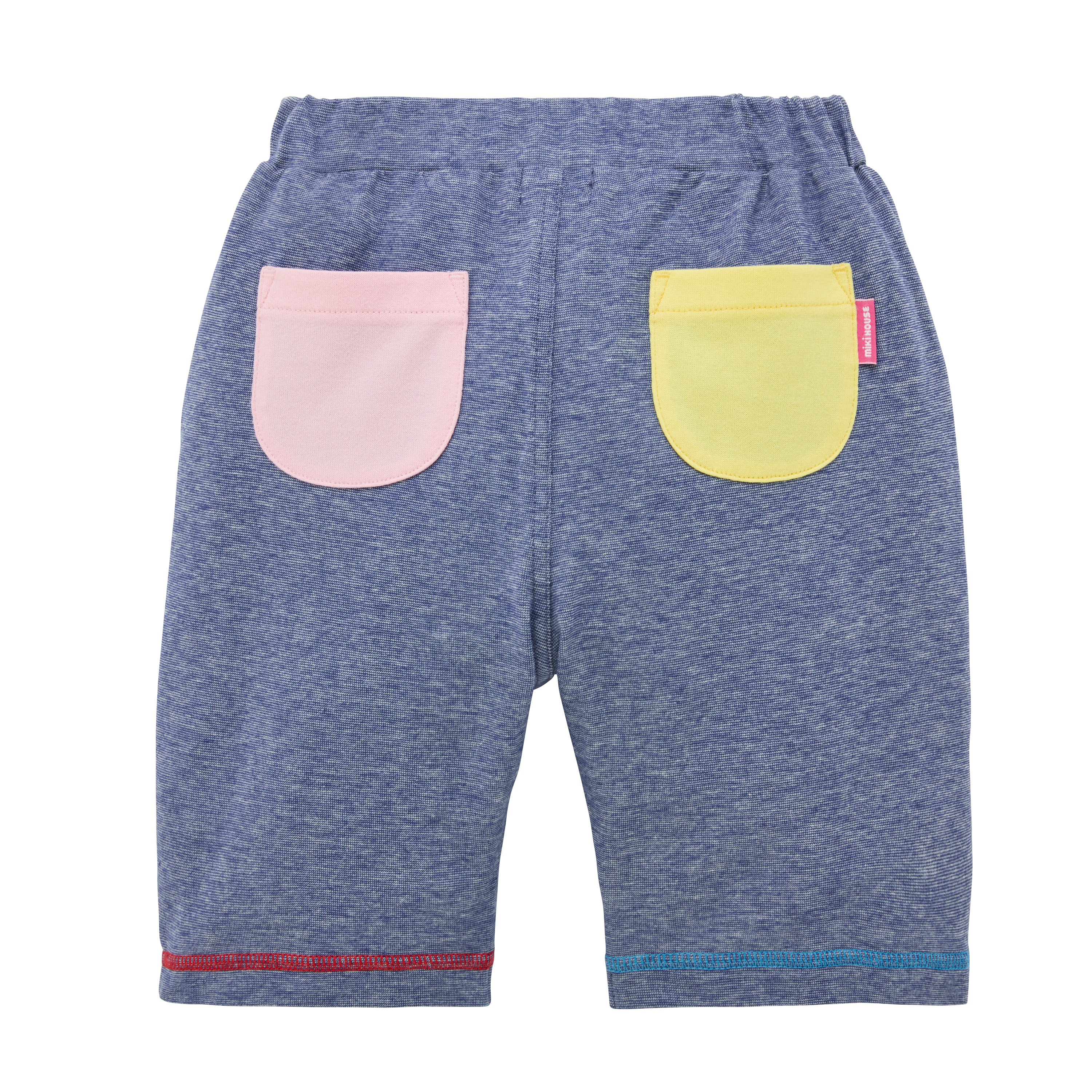 舞颯兔 MH LOGO彈性七分褲-藍色