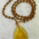 [S] GEMZ & CO JXTA LIU LI PENDANT WITH GLASS NECKLACE (HUANG CAI SHEN), V700 (V700)