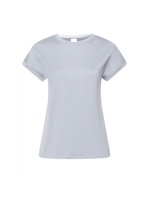 Eleventy  雙層圓領T恤(淺灰)