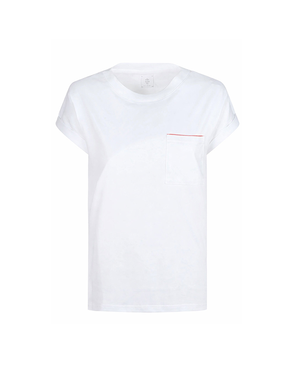 Eleventy  圓領口袋T恤(白)