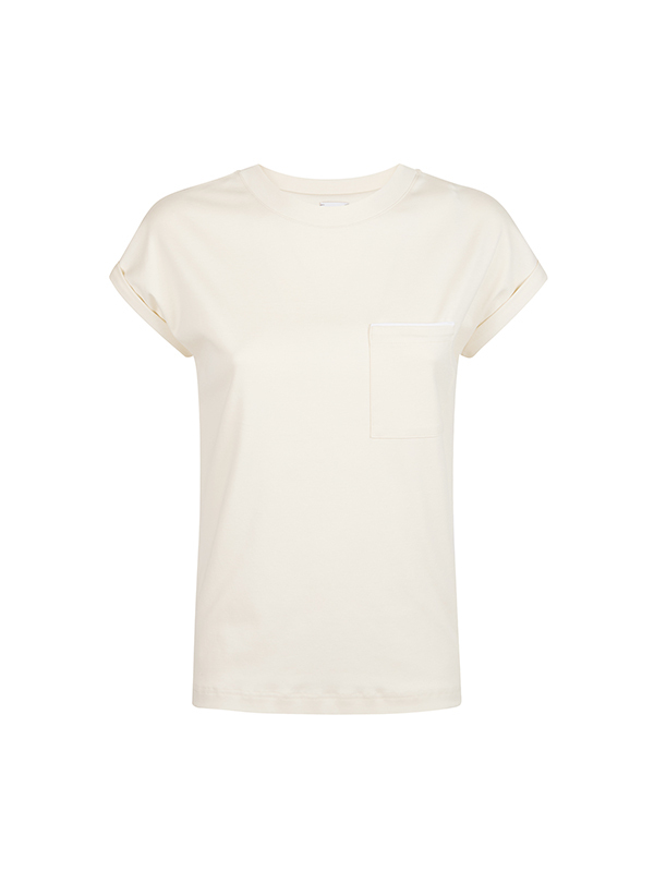 Eleventy  圓領口袋T恤(米)