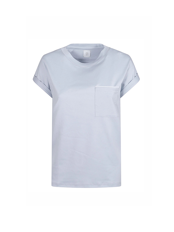 Eleventy  圓領口袋T恤(淺灰)