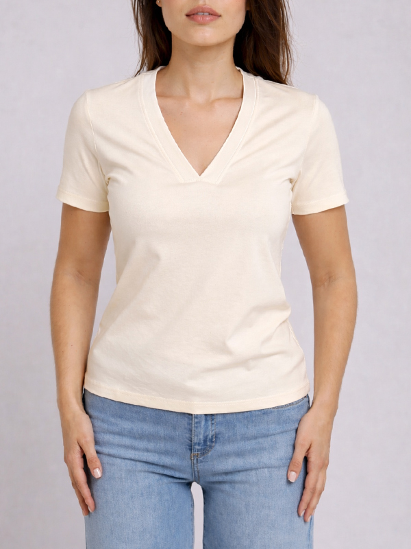 Eleventy  雙層V領T恤