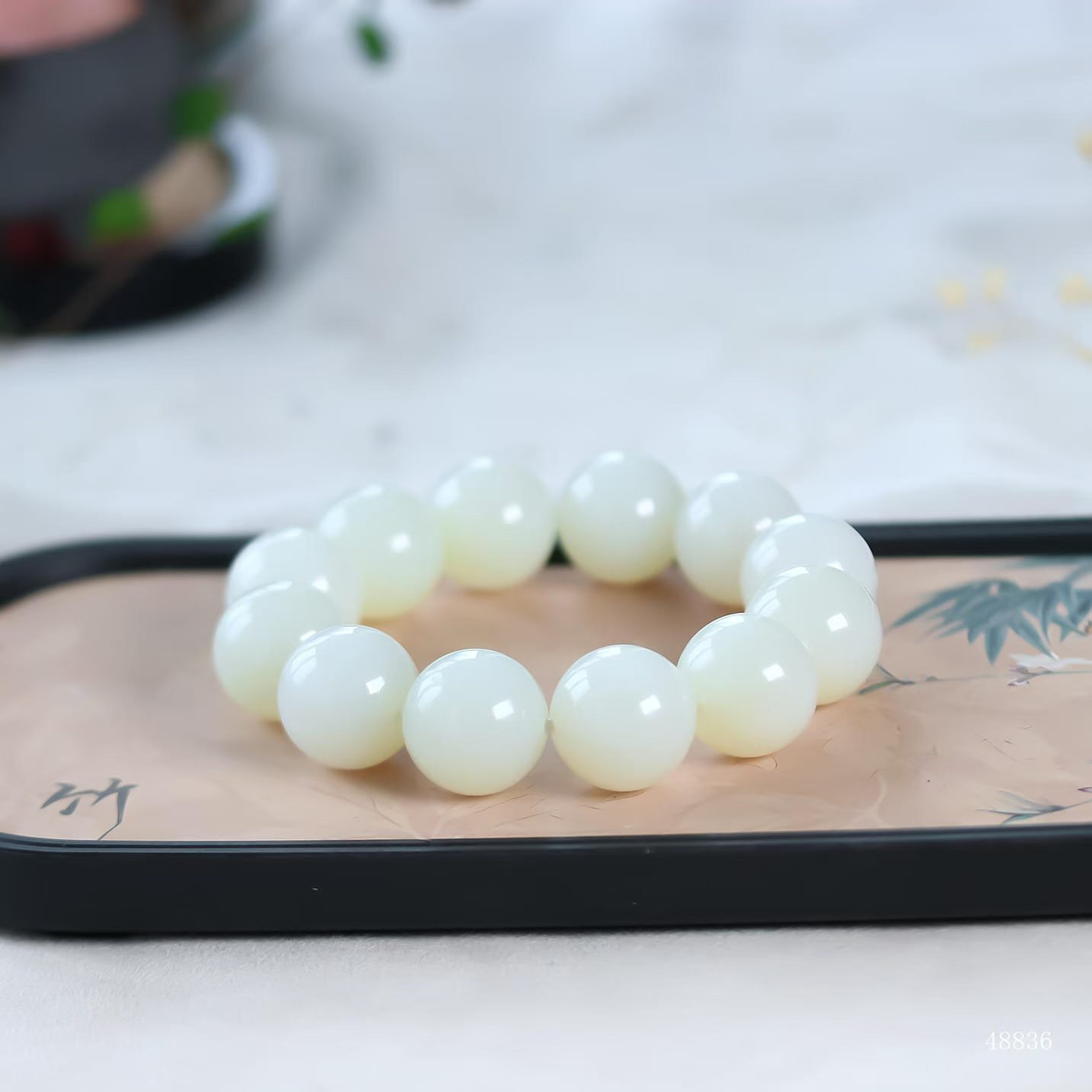 414156 和田玉大珠手串 (20mm直徑)