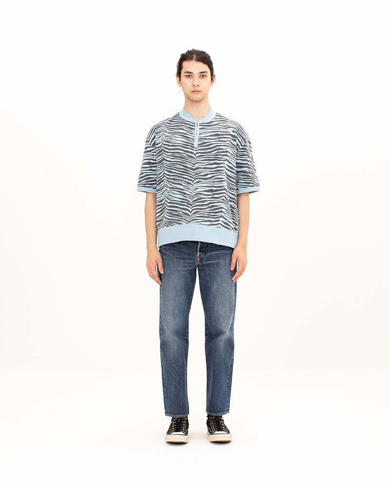 VISVIM 2026 S/S MONDO HENLEY ZIP S/S QUAGGA - PRE ORDER ITEM (預訂中)