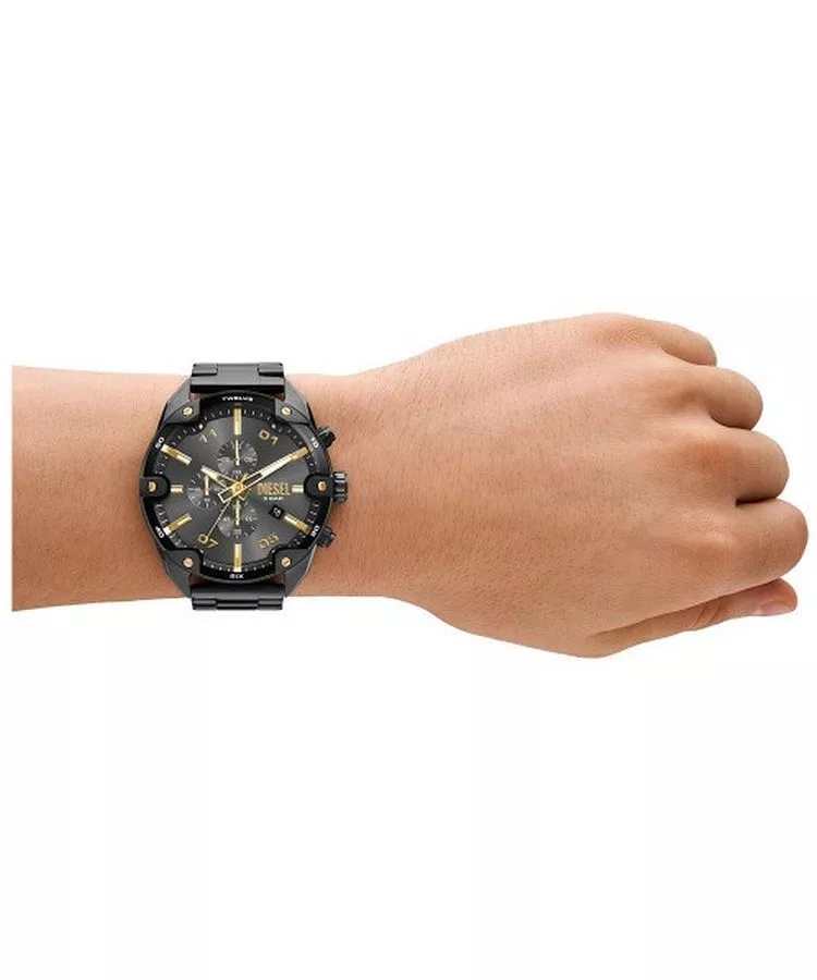 萬年鐘錶 - Diesel  黑灰色大錶徑霸氣三眼計時男錶 DZ4669 錶徑49MM