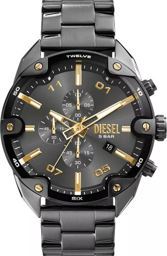 萬年鐘錶 - Diesel  黑灰色大錶徑霸氣三眼計時男錶 DZ4669 錶徑49MM