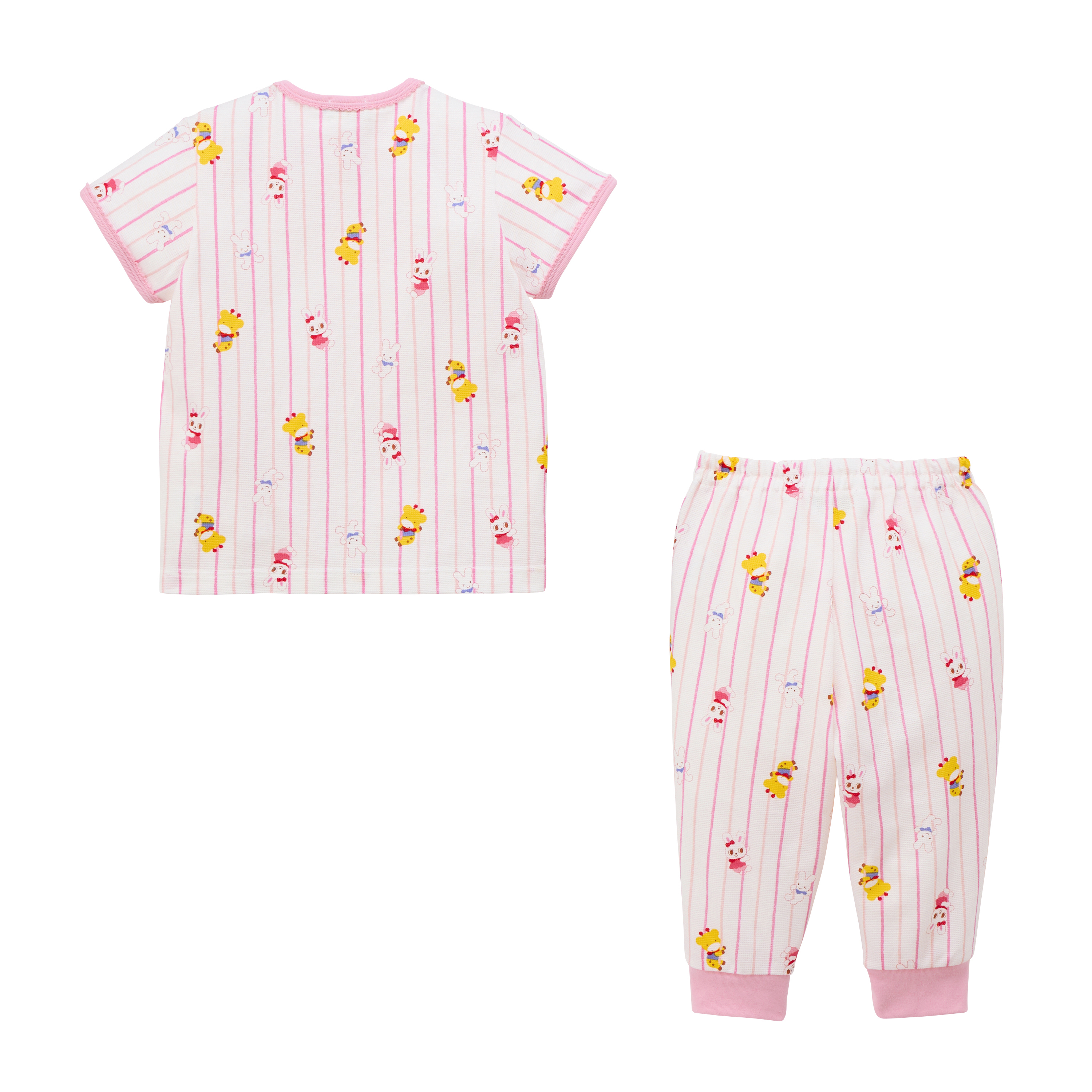 舞颯兔與動物們-PUREVEIL針織睡衣組-粉色