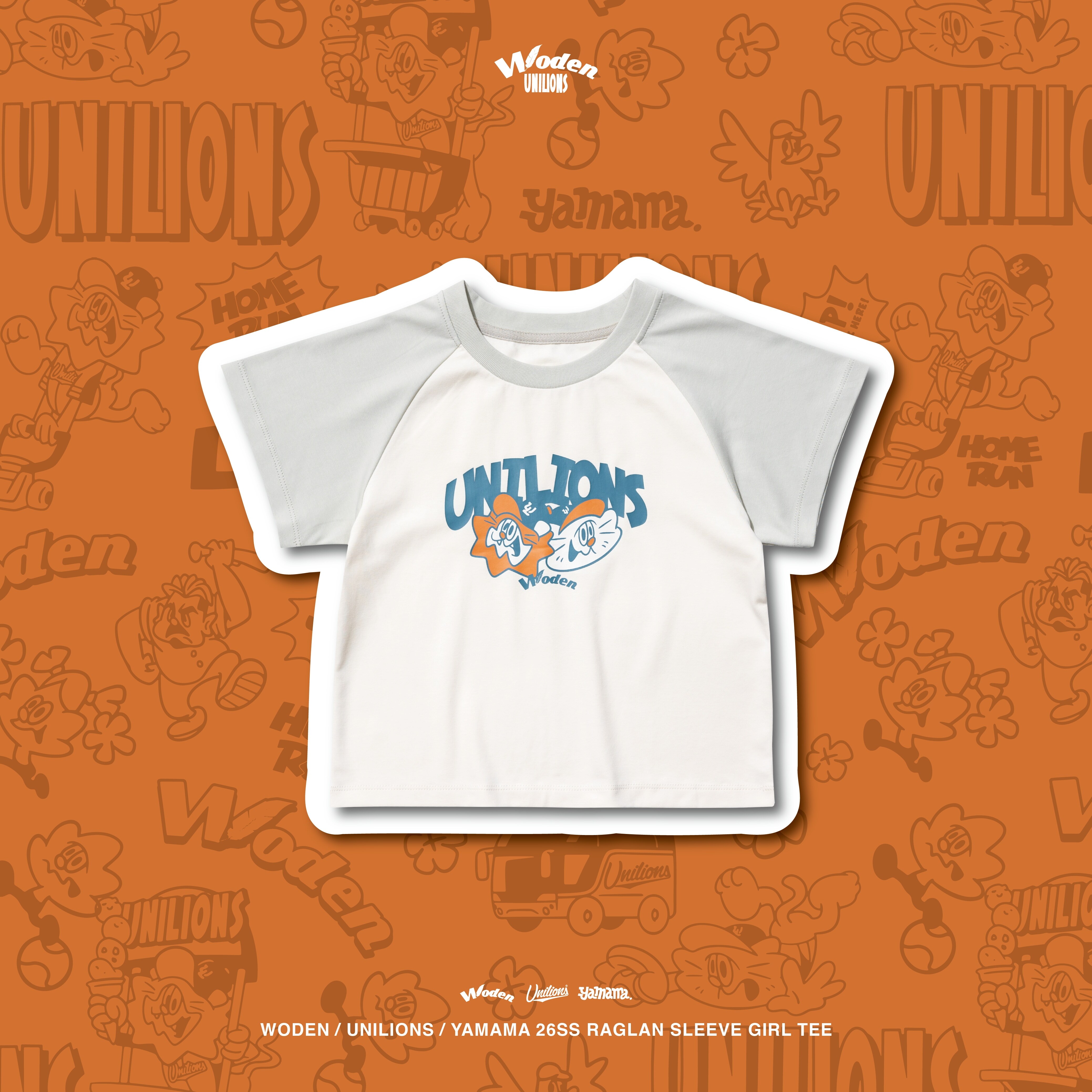 【車庫服飾】WODEN 012 UNI/YAM Raglan sleeve GIRL TEE