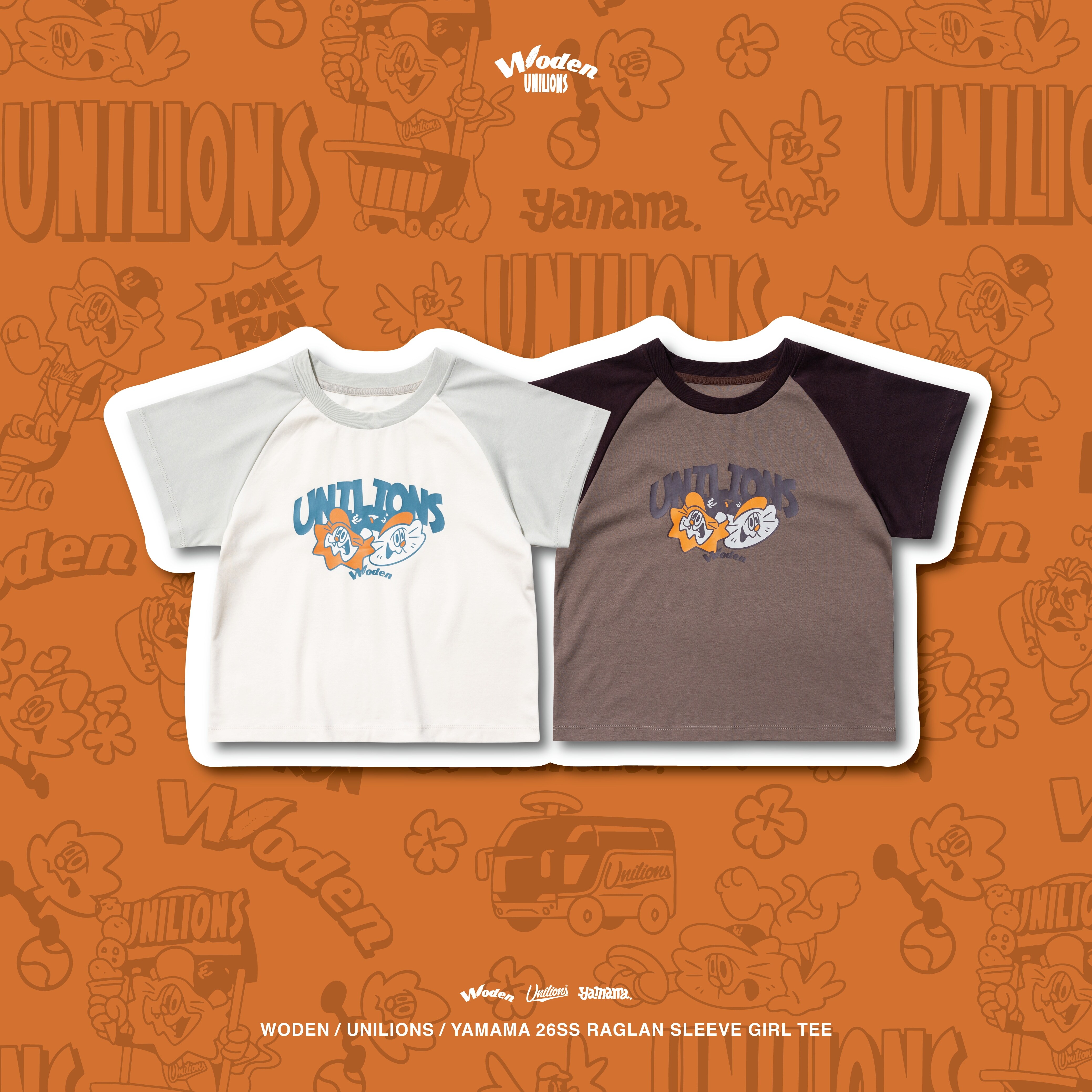【車庫服飾】WODEN 012 UNI/YAM Raglan sleeve GIRL TEE