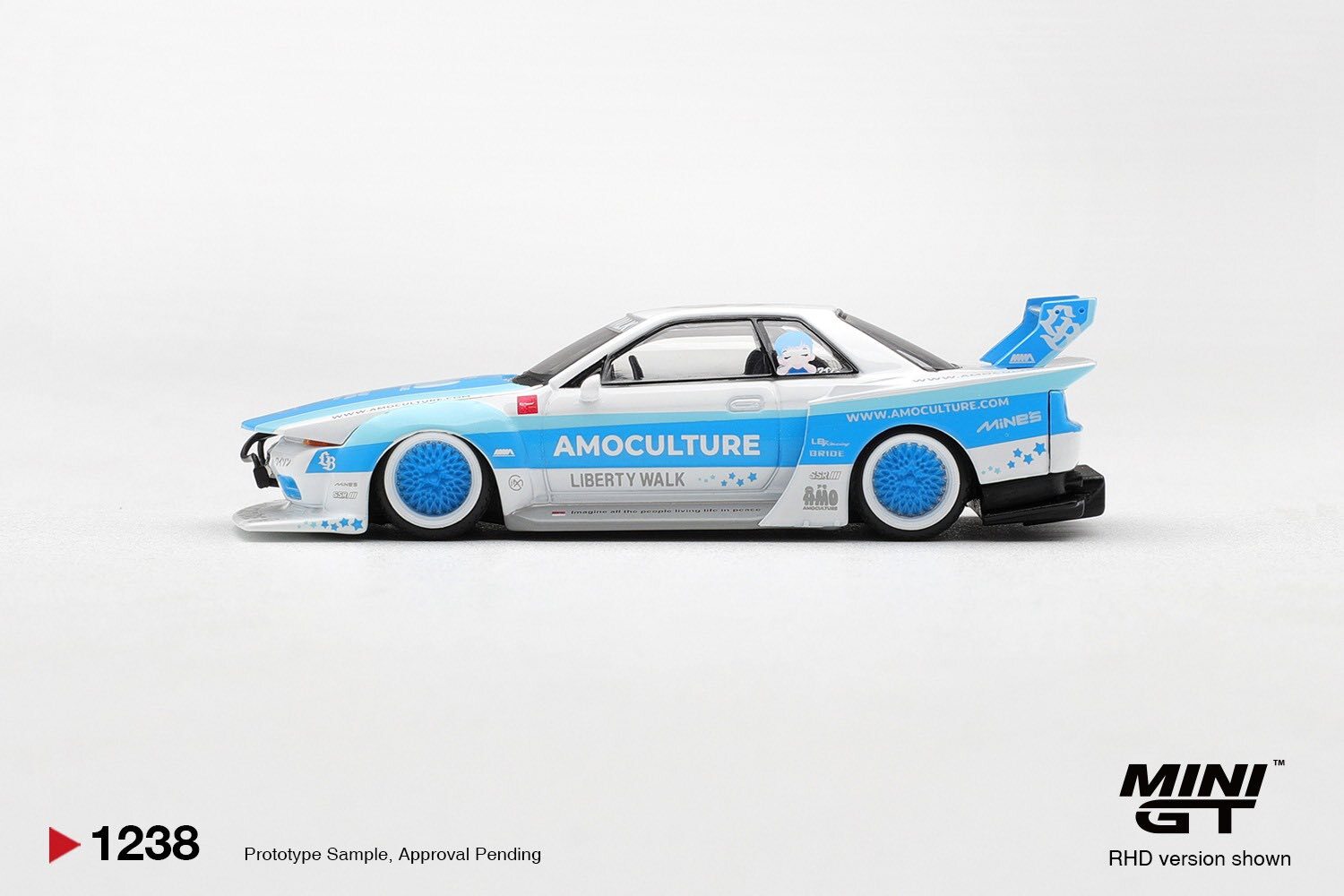 預訂:1/64 MINI GT Nissan Skyline GT-R (R32)  LBWK Kaido Works AMOCULTURE (MGT01238-R)