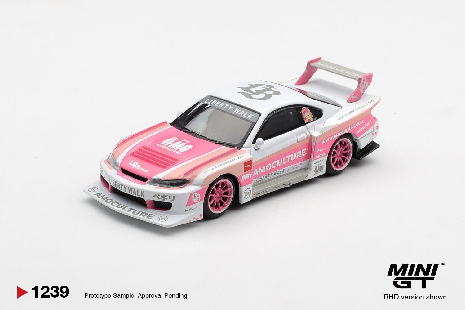 預訂:1/64 MINI GT Nissan SILVIA (S15)  LB-Super Silhouette AMOCULTURE (MGT01239-R)